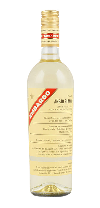 Ron Embargo Blanco Añejo