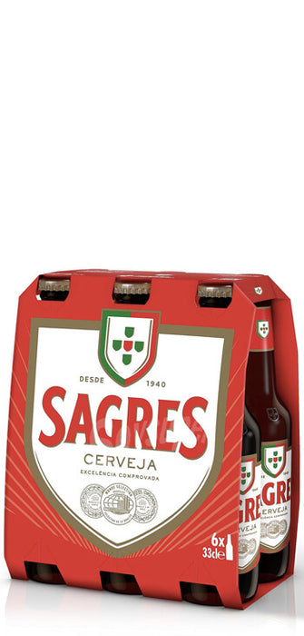 Cerveza Sagres Caja de 6 unidades de 33cl